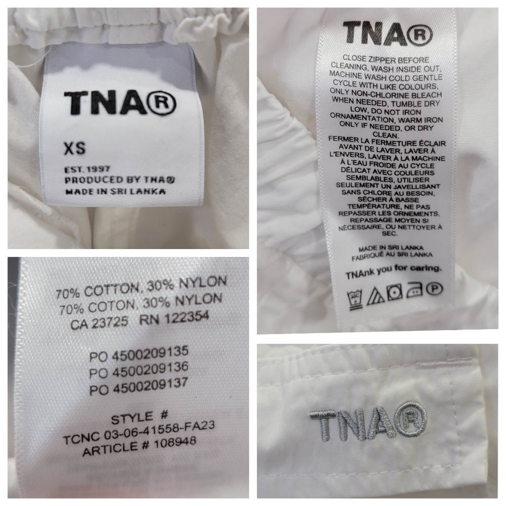Aritzia TNA Stunt Parachute Pants White Baggy Utility Streetwear Women’s XS - Picture 14 of 17